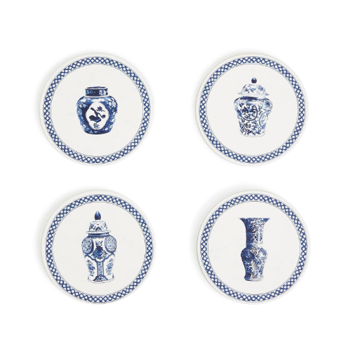 A photo of the Chinoiserie Chic Paper Coasters - Set of 40 product