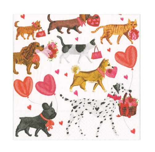 A photo of the Valentine Parade Cocktail Napkins product