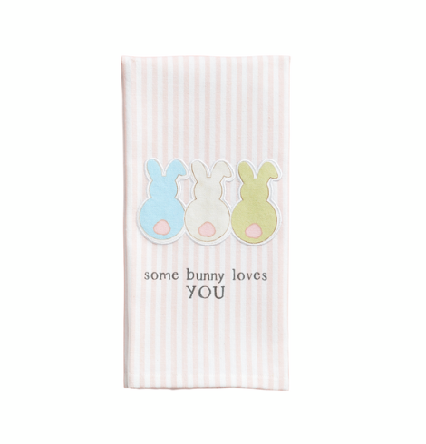 A photo of the Some Bunny Loves You Kitchen Towel product