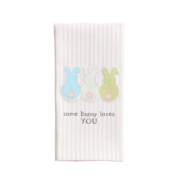 A photo of the Some Bunny Loves You Kitchen Towel product