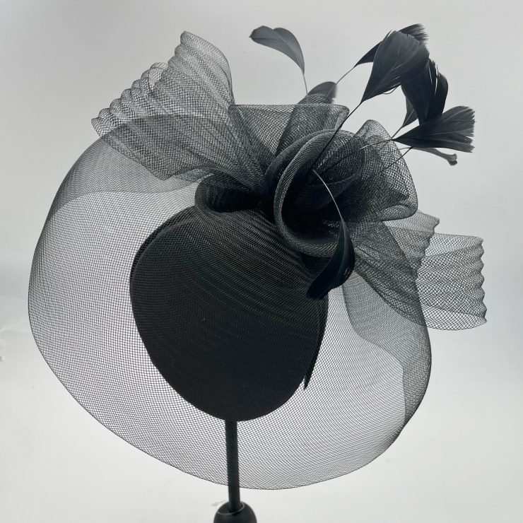 A photo of the Elsa Fascinator in Black product