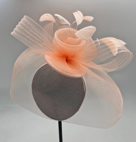 A photo of the Elsa Fascinator in Salmon product
