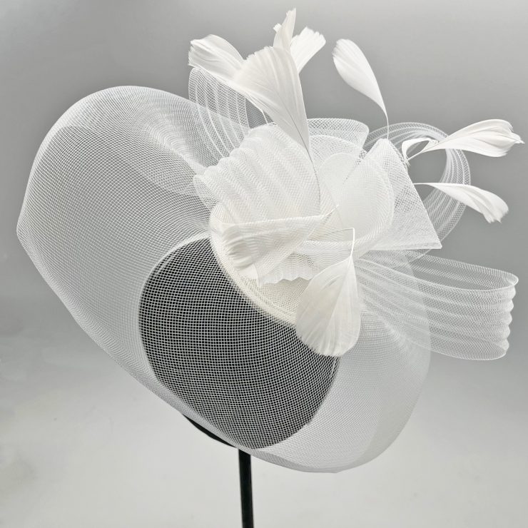 A photo of the Elsa Fascinator in White product