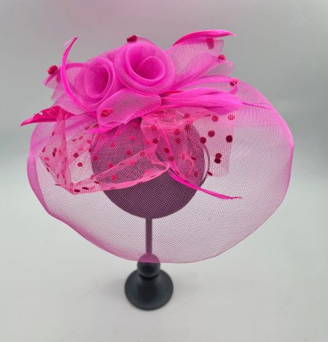 A photo of the Flora Fascinator in Fuchsia product
