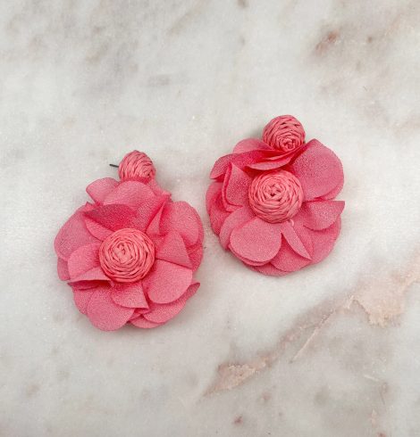 A photo of the Light Pink Flora Earrings product