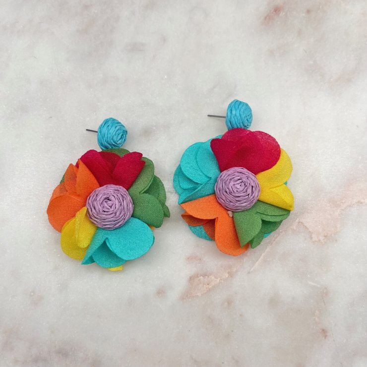 A photo of the Multi Color Flora Earrings product