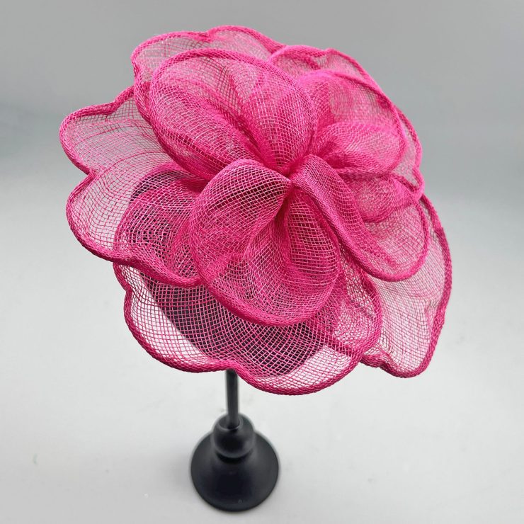 A photo of the Rosa Fascinator in Fuchsia product