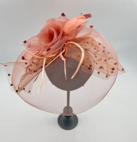 A photo of the Flora Fascinator in Light Brown product