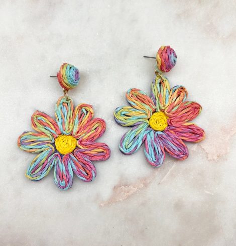 A photo of the Daisy Earrings in Multi Colored product