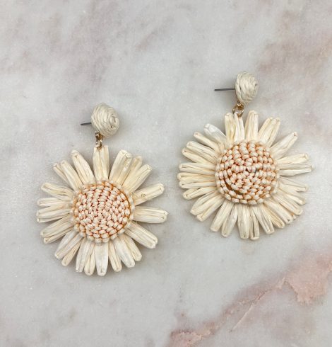 A photo of the Naya Earrings in Cream product