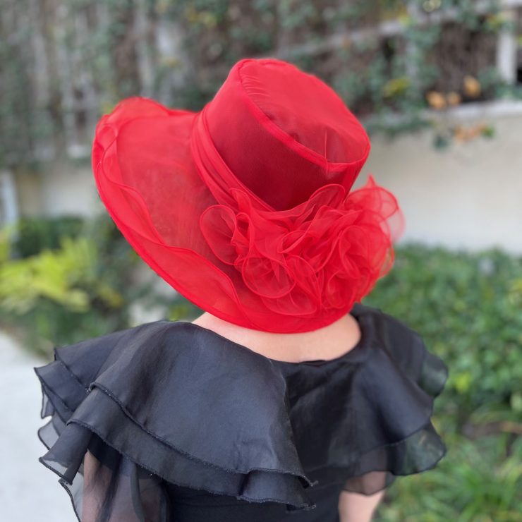A photo of the Derby Day Hat in Red product