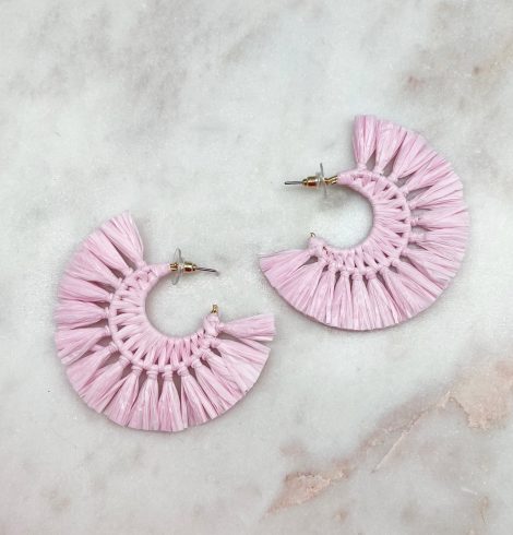 A photo of the Fan Favorite Earrings in Light Pink product