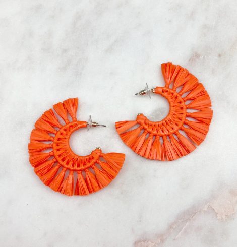 A photo of the Fan Favorite Earrings in Orange product