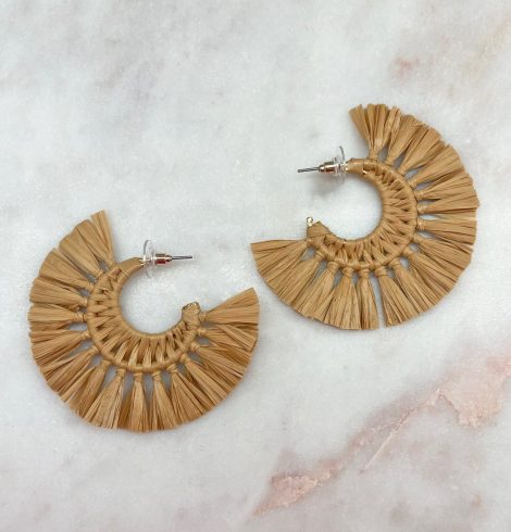 A photo of the Fan Favorite Earrings in Tan product