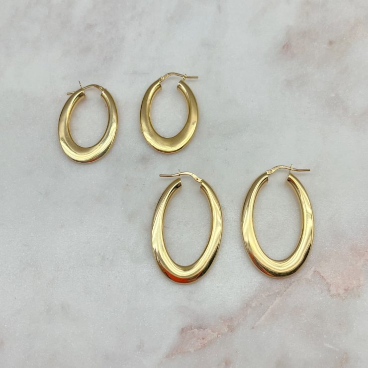 A photo of the Julie Gold Plated Hoops product