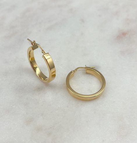 A photo of the Simple Gold Plated Hoops product