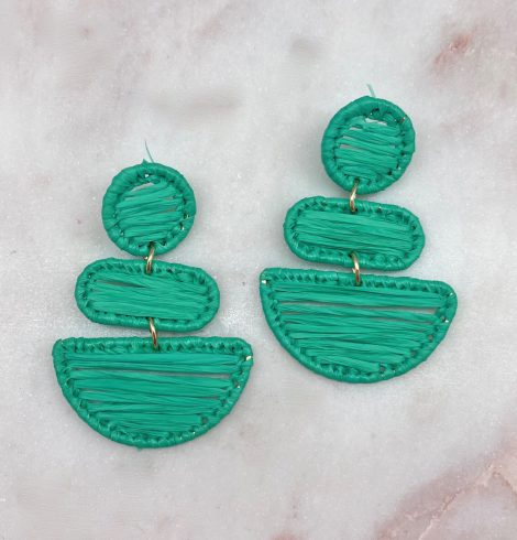 A photo of the Lucia Earrings in Green product