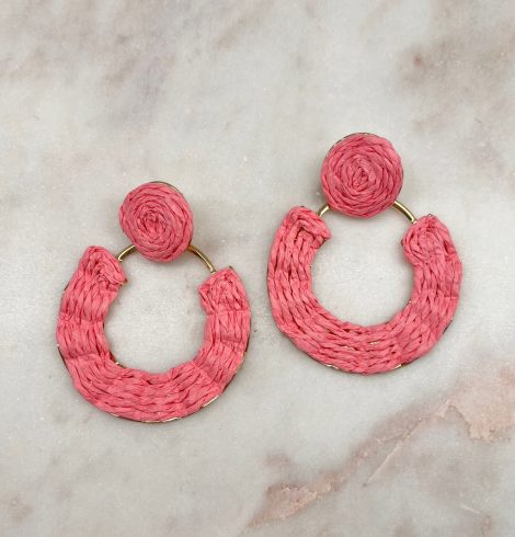 A photo of the Jackie Earrings in Light Pink product