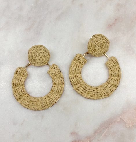 A photo of the Jackie Earrings in Natural product