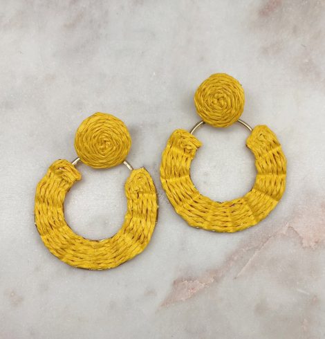 A photo of the Jackie Earrings in Yellow product