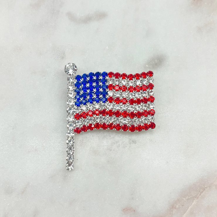 A photo of the Rhinestone American Flag Pin product