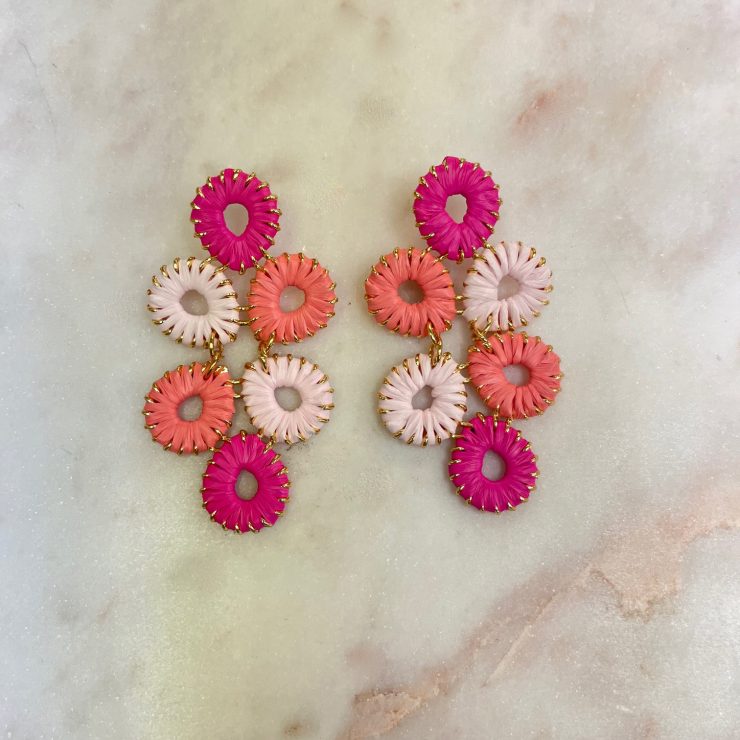 A photo of the Laney Earrings in Pink product