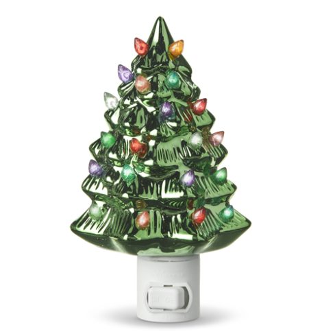Vintage Metallic Green Tree Night Light A photo of the Vintage Metallic Green Tree Night Light product