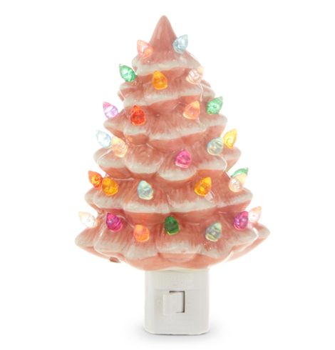 A photo of the Vintage Pink Tree Night Light product