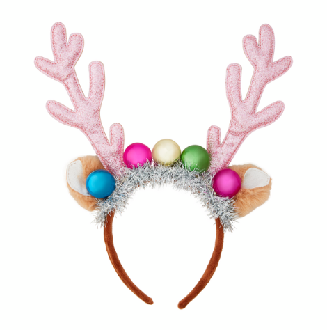Pink Light Up Reindeer Headband A photo of the Pink Light Up Reindeer Headband product