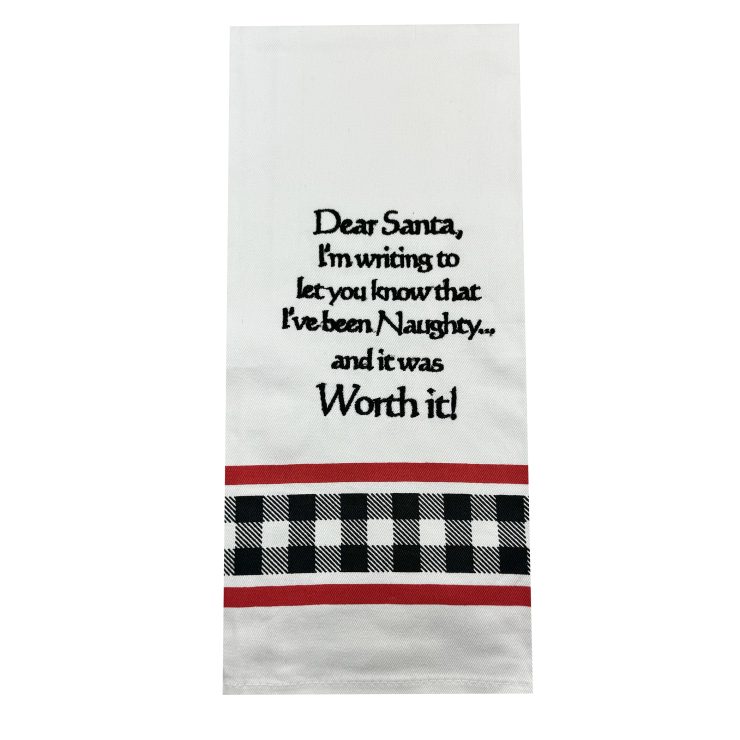 A photo of the I've Been Naughty Towel product
