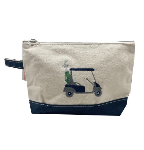 A photo of the Golf Cart Canvas Pouch in Navy product