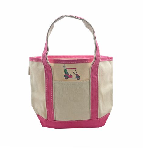 A photo of the Golf Cart Canvas Pouch in Pink product