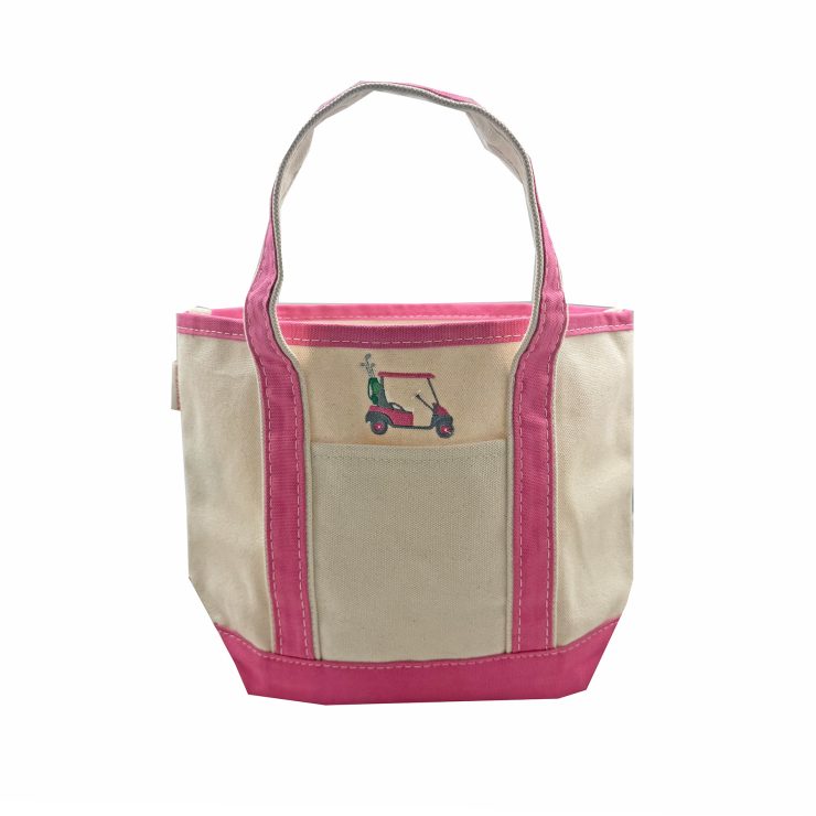 A photo of the Golf Cart Canvas Pouch in Pink product