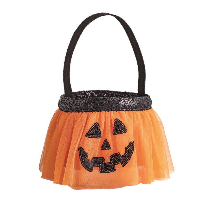 A photo of the Jack-O-Lantern Tutu Treat Bucket product