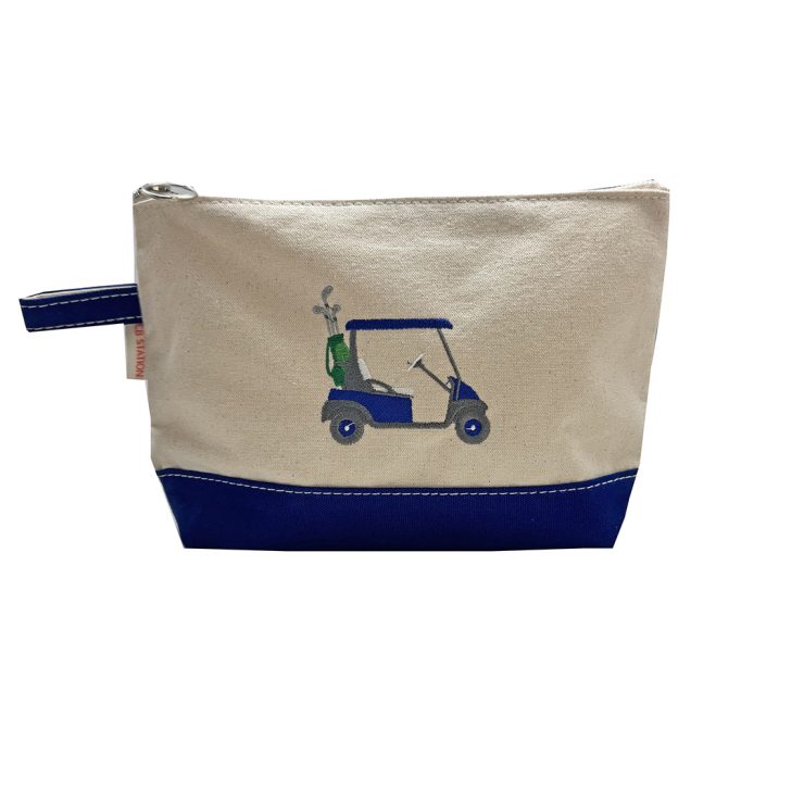 A photo of the Golf Cart Canvas Pouch in Royal Blue product