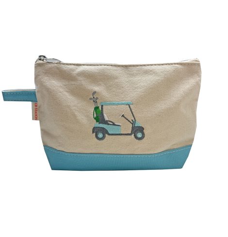 A photo of the Golf Cart Canvas Pouch in Sky Blue product