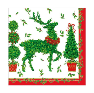 Animal Topiaries Cocktail Napkins A photo of the Animal Topiaries Cocktail Napkins product