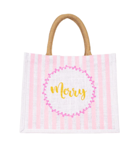 A photo of the Merry Stripe Gift Tote product