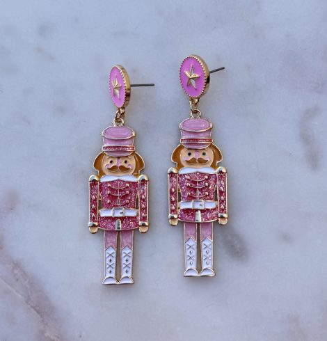 Nutcracker March Earrings in Pink A photo of the Nutcracker March Earrings in Pink product