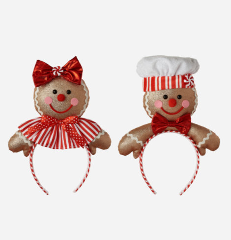 Gingerbread Christmas Headband A photo of the Gingerbread Christmas Headband product