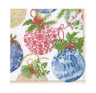 Porcelain Ornaments Cocktail Napkins A photo of the Porcelain Ornaments Cocktail Napkins product