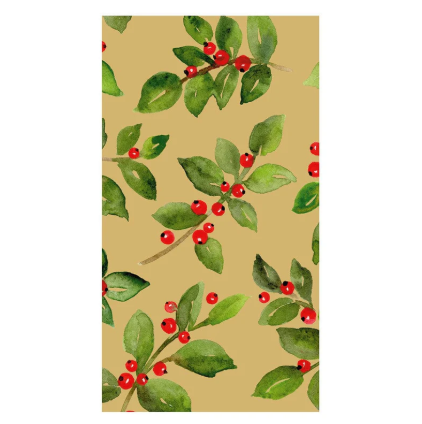 A photo of the Painted Holly Guest Towel Napkins product