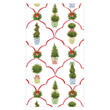 Petit Jardin De Noel Guest Towel Napkins A photo of the Petit Jardin De Noel Guest Towel Napkins product