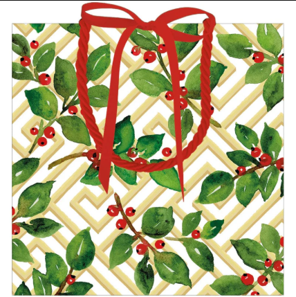 A photo of the Holly and Fretwork Small Gift Bag product